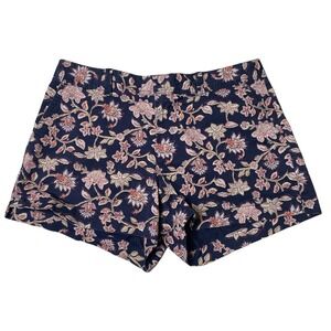 Gap Sz 6 Womens City Shorts Pink Blue Floral Cotton Inseam 3 In
